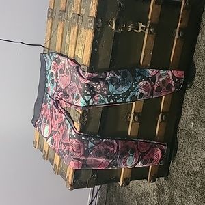 three pairs of leggings